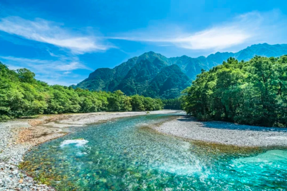 柔らかな水面の反射